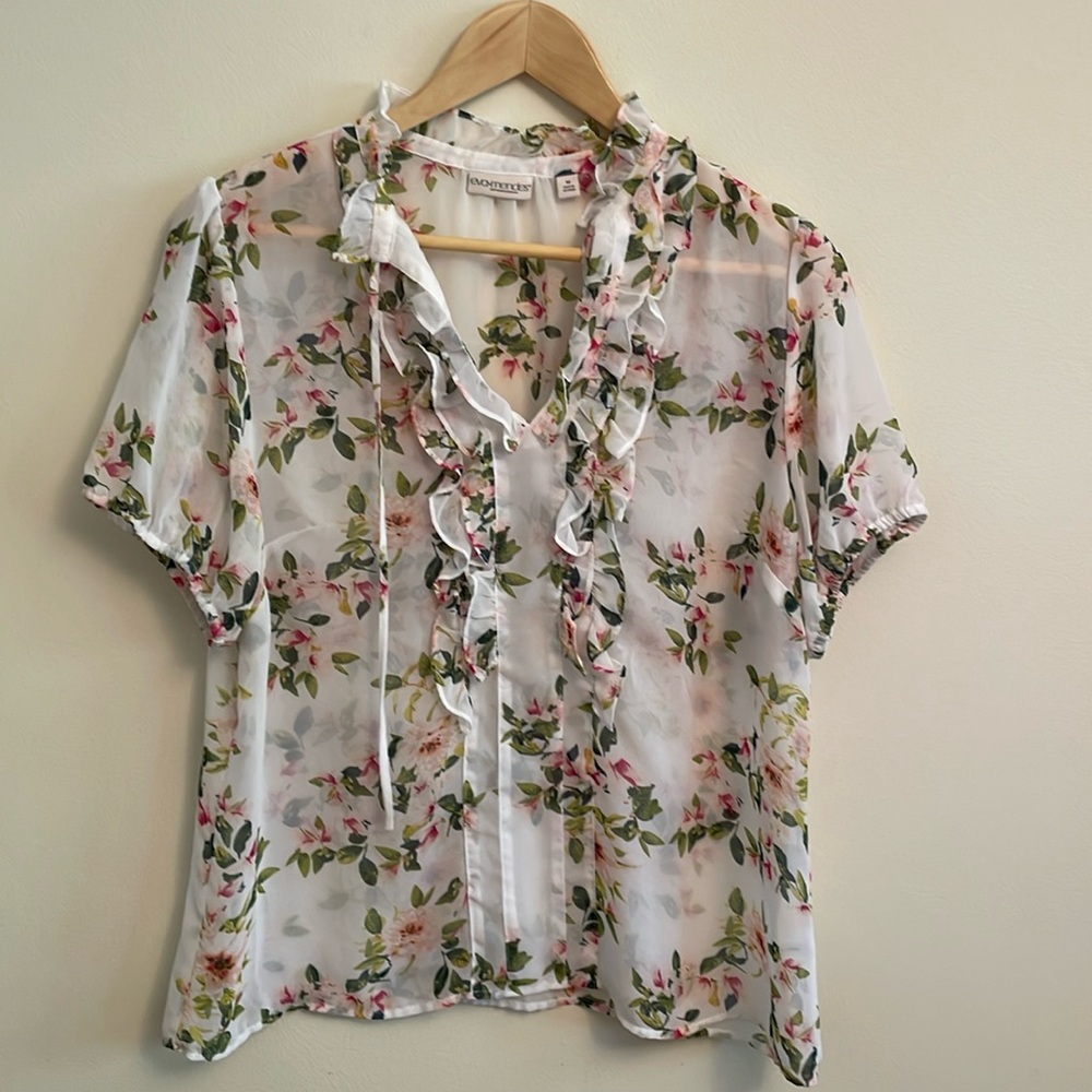 Eva Mendes Floral Blouse